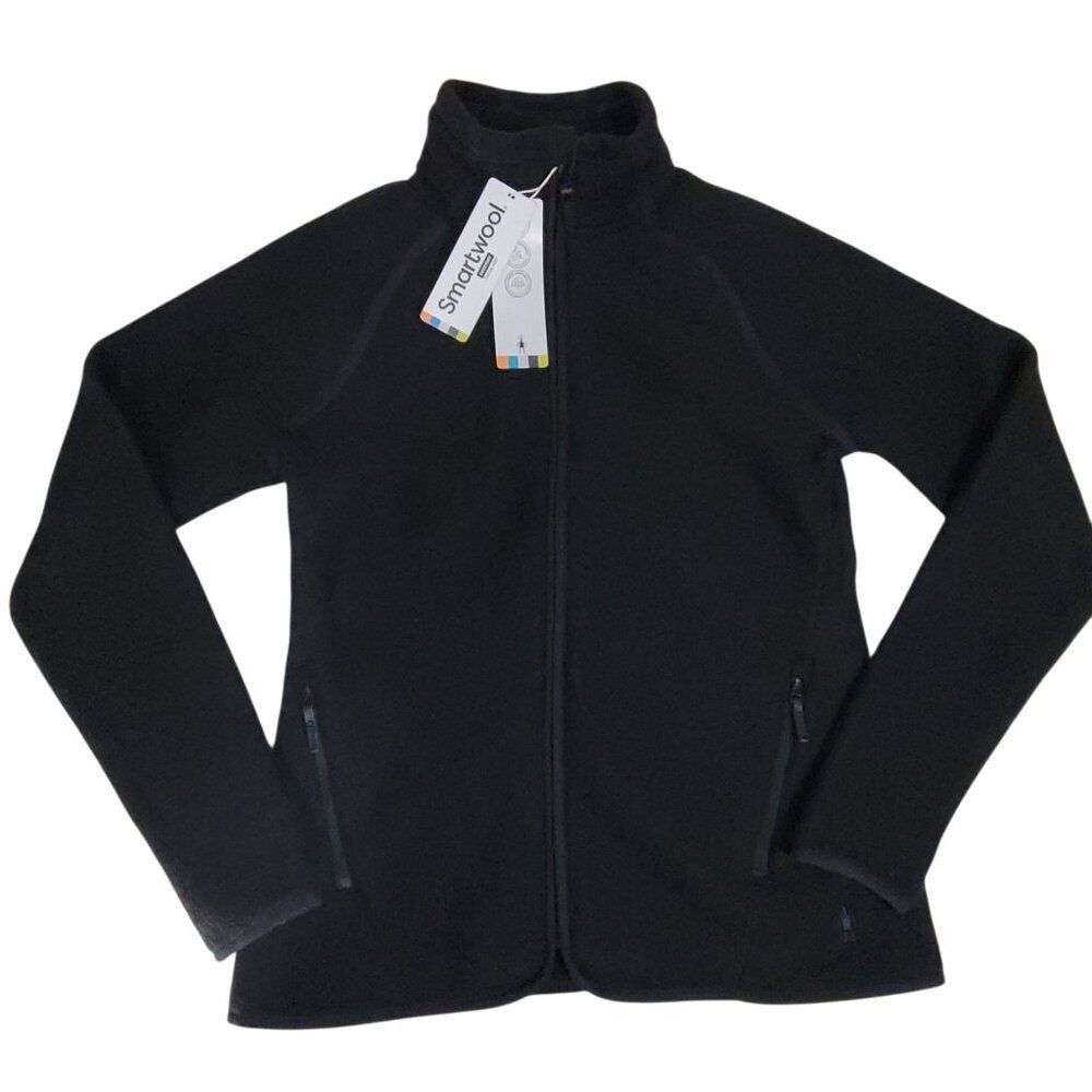 Smartwool Hudson Trail Jacket Women Sz Small Fleece Full Zip Pockets Merino Wool